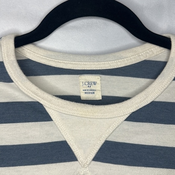 J. CREW STRIPE CREWNECK LONG SLEEVE (M) - Picture 3 of 6